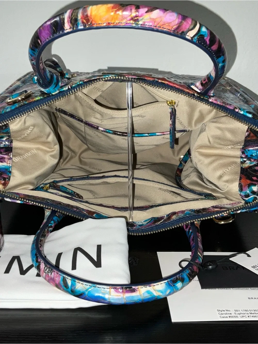 Brahmin Lg. Caroline EUPHORIA MELBOURNE W/Eye GORGEOUS COLORING